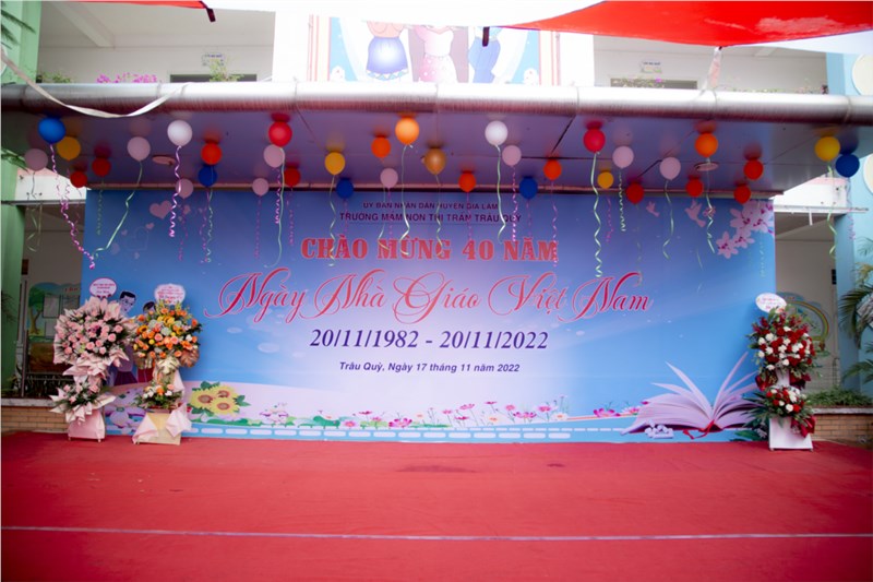 Trường MN thị trấn Trâu Quỳ tổ chức chương trình chào mừng kỉ niệm 40 năm ngày nhà giáo Việt Nam 20/11